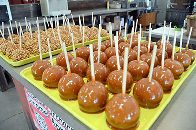 Picture of caramel apples at Anderson Orchard in Mooresville, Indiana